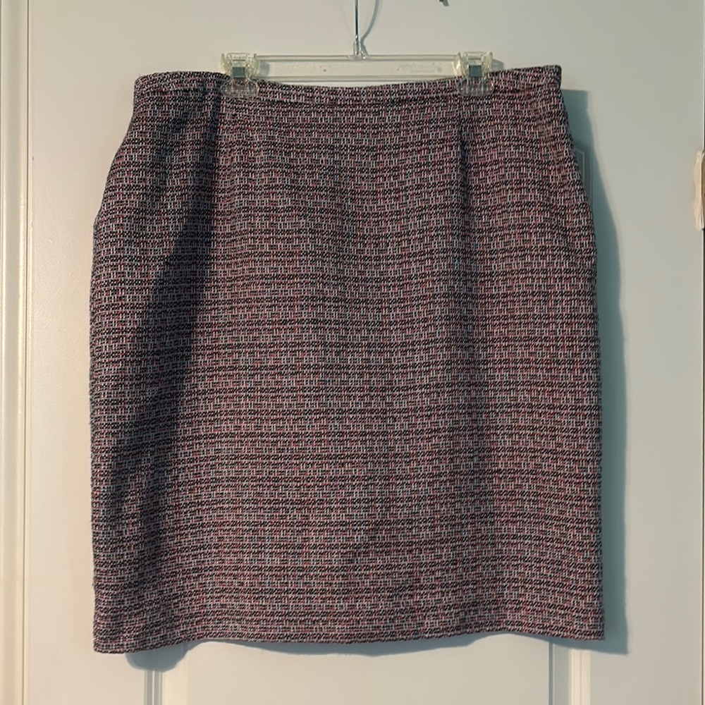 Sag Harbor Tweed Pink and blue striped Pencil Skirt Knee-Length